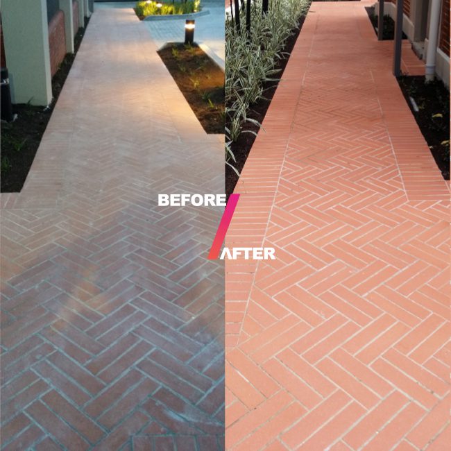 Prestige-Surfaces-Before-And-After-Grout haze removal, Terracotta