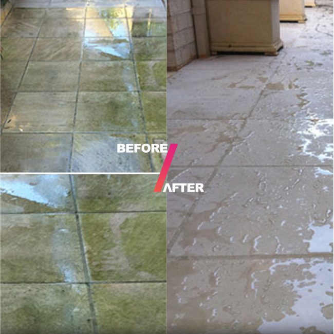 Prestige-Surfaces-Before-And-After-Mould removal, Limestone