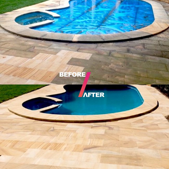 Prestige-Surfaces-Before-And-After-Restoration, Sandstone